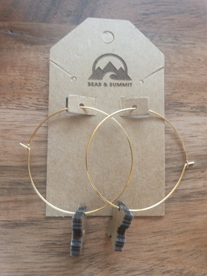 Ulu Charm Hoop Earrings