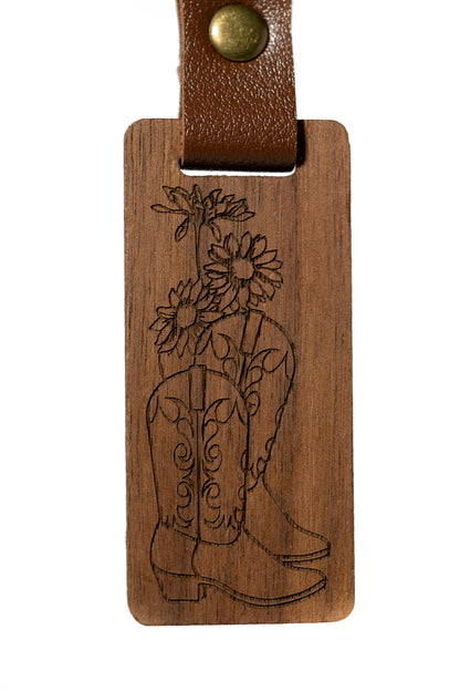 Boots and Wildflowers Keychain