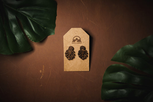 Monstera Studs