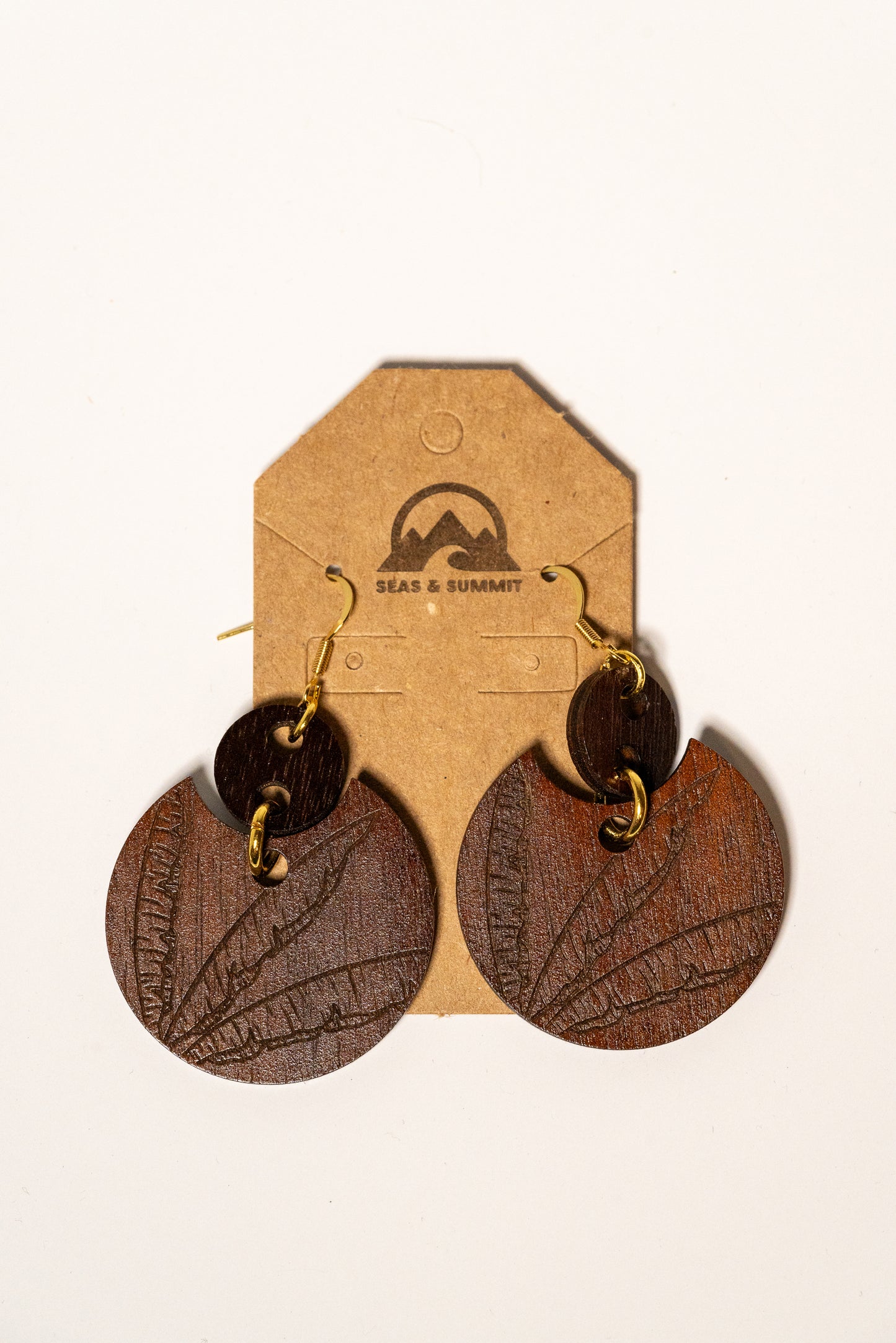 Double Stacked Banana Leaf Earrings